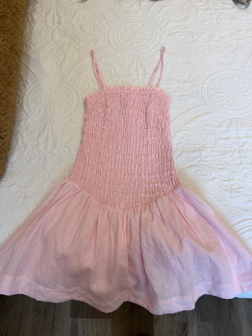 Wilfred Linen Villa Pink Mini Dress💞